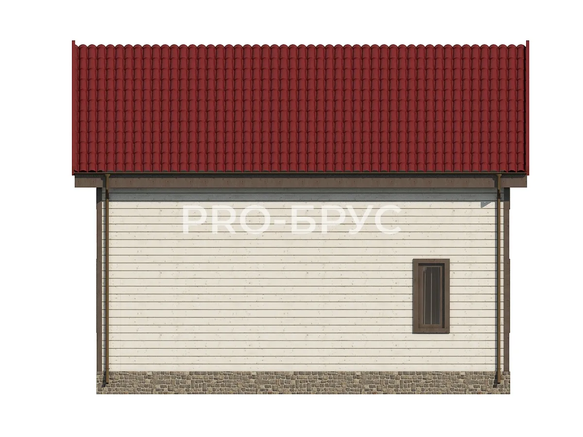 Проект дома из бруса - 9х7 - «Воскресенск» - 106 м² - вид справа