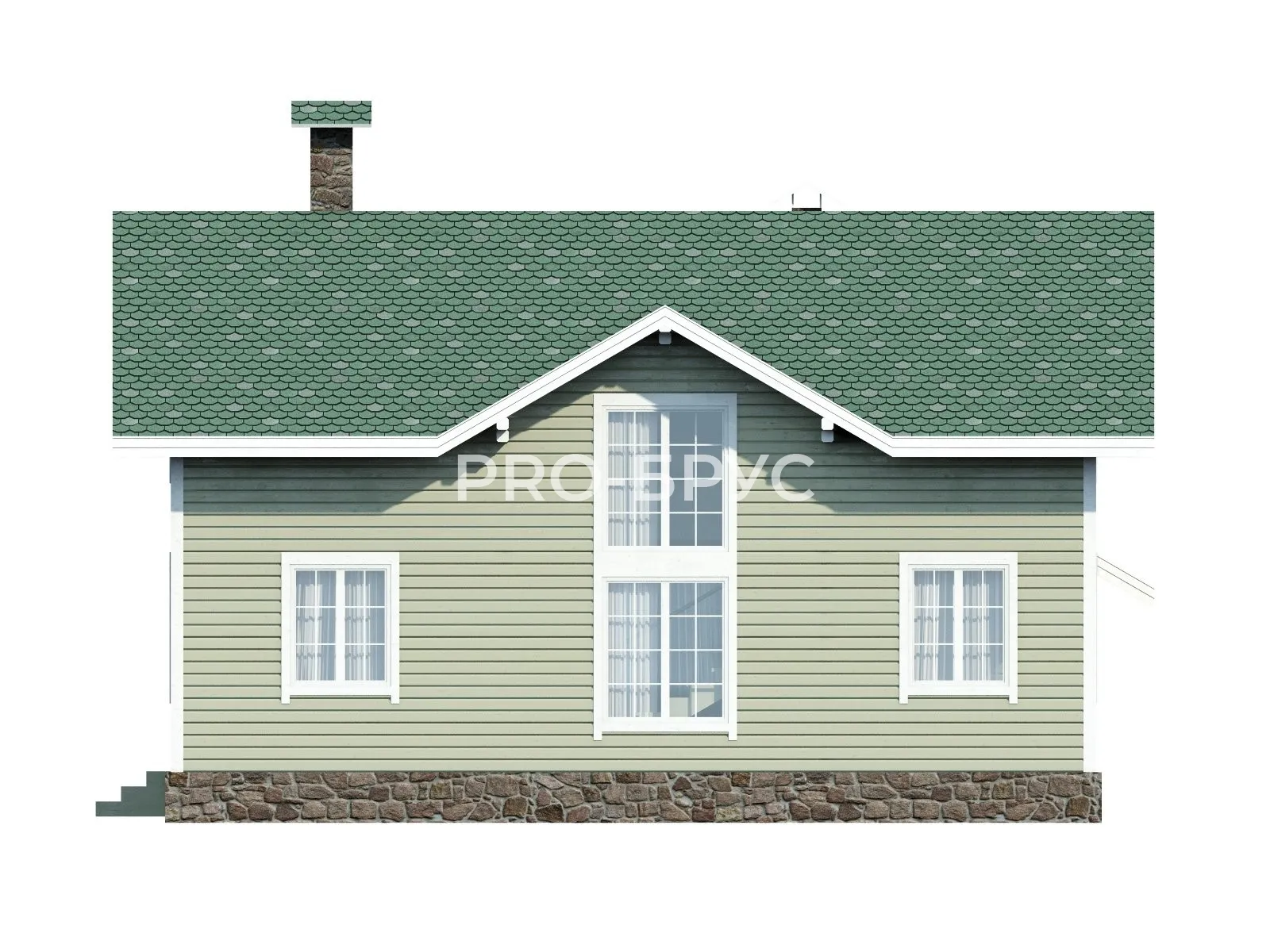 Проект дома из бруса - 9х11 - «Новопетровское» - 150 м² - вид справа