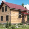 Проект дома из бруса - 8х8 - «Одинцово» - 124 м² - главный вид