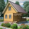 Проект дома из бруса - 6х6 - «Томилино» - 63 м² - главный вид