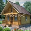 Проект дома из бруса - 6х7 - «Удельная» - 73 м² - главный вид