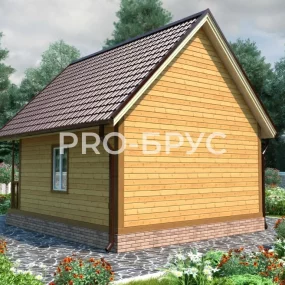 Проект дома из бруса 6 на 7 с мансардой БД-110 вид справа