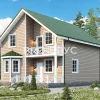 Проект дома из бруса - 9х14 - «Домодедово» - 189 м² - главный вид