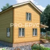 Проект дома из бруса - 6х8 - «Черкизово» - 78 м² - вид спереди