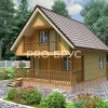 Проект дома из бруса - 6х8 - «Стромынь» - 79 м² - главный вид