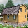 Проект дома из бруса - 6х8 - «Ильинское» - 84 м² - главный вид
