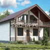 Проект дома из бруса - 9х11 - «Щёлково» - 140 м² - главный вид