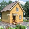 Проект дома из бруса - 6х6 - «Рогачёво» - 70 м² - вид спереди