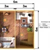 Проект дома из бруса - 6х6 - «Рогачёво» - 70 м² - вид справа