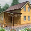 Проект дома из бруса - 8х8 - «Атепцево» - 106 м² - главный вид