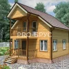 Проект дома из бруса - 7х8 - «Глебово» - 94 м² - главный вид