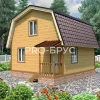 Проект дома из бруса - 6х6 - «Большое Сареево» - 64 м² - главный вид