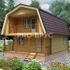 Проект дома из бруса - 6х8 - «Софьино» - 84 м² - главный вид