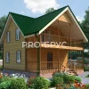 Проект дома из бруса - 7х8 - «Старбеево» - 115 м² - главный вид
