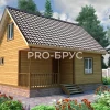 Проект дома из бруса - 6х8 - «Тарасовка» - 66 м² - главный вид