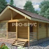 Проект бани из бруса - 6х8 - «Дарьино» - 48 м² - главный вид