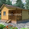 Проект бани из бруса - 6х6 - «Расторгуево» - 36 м² - главный вид