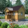 Проект бани из бруса - 5х6 - «Сапроново» - 27 м² - главный вид