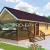 Проект бани из бруса - 4х11 - «Троицкое» - 47 м² - главный вид