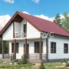 Проект дома из бруса - 8х9 - «Сергиев Посад» - 87 м² - главный вид