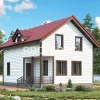 Проект дома из бруса - 9х7 - «Воскресенск» - 106 м² - главный вид