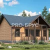 Проект дома из бруса - 10х8 - «Дмитров» - 65 м² - главный вид