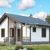 Проект дома из бруса - 7х7 - «Клин» - 49 м² - главный вид
