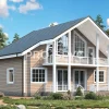 Проект дома из бруса - 12х12 - «Истра» - 142 м² - главный вид
