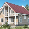 Проект дома из бруса - 9х9 - «Мытищи» - 118 м² - главный вид