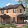 Проект дома из бруса - 9х14 - «Шатура» - 185 м² - главный вид