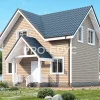 Проект дома из бруса - 9х9 - «Бронницы» - 90 м² - главный вид