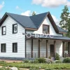 Проект дома из бруса - 9х12 - «Краснознаменск» - 145 м² - главный вид