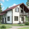 Проект дома из бруса - 9х10 - «Краснозаводск» - 130 м² - главный вид