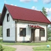 Проект дома из бруса - 7х8 - «Дрезна» - 88 м² - главный вид