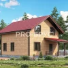 Проект дома из бруса - 8х13 - «Голицыно» - 136 м² - главный вид