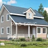 Проект дома из бруса - 8х9 - «Электрогорск» - 116 м² - главный вид