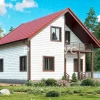 Проект дома из бруса - 8х8 - «Верея» - 114 м² - главный вид