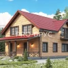 Проект дома из бруса - 8х12 - «Красногорск» - 141 м² - главный вид