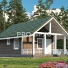 Проект дома из бруса - 6х9 - «Еганово» - 50 м² - главный вид