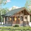 Проект дома из бруса - 6х6 - «Загорянский» - 46 м² - главный вид