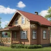 Проект дома из бруса - 7х8 - «Кратово» - 71 м² - главный вид