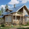 Проект дома из бруса - 9х10 - «Красково» - 148 м² - главный вид