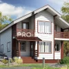 Проект дома из бруса - 8х9 - «Лотошино» - 128 м² - главный вид