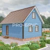 Проект дома из бруса - 6х8 - «Правдинский» - 82 м² - главный вид